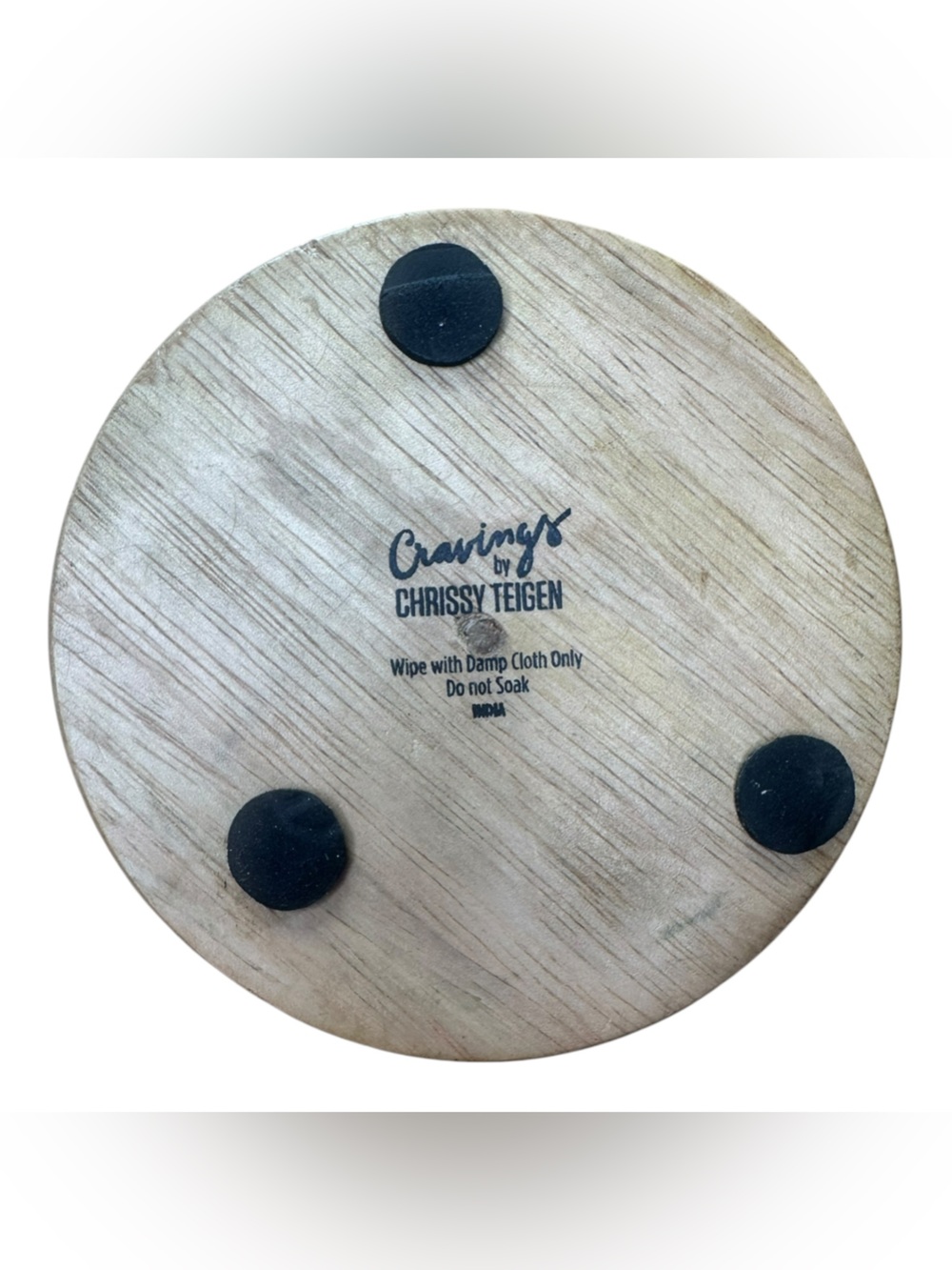 Cravings by Chrissy Teigen Wood Gold Metal Coasters Set of 8 Round Boho 4.25” - Picture 5 of 10